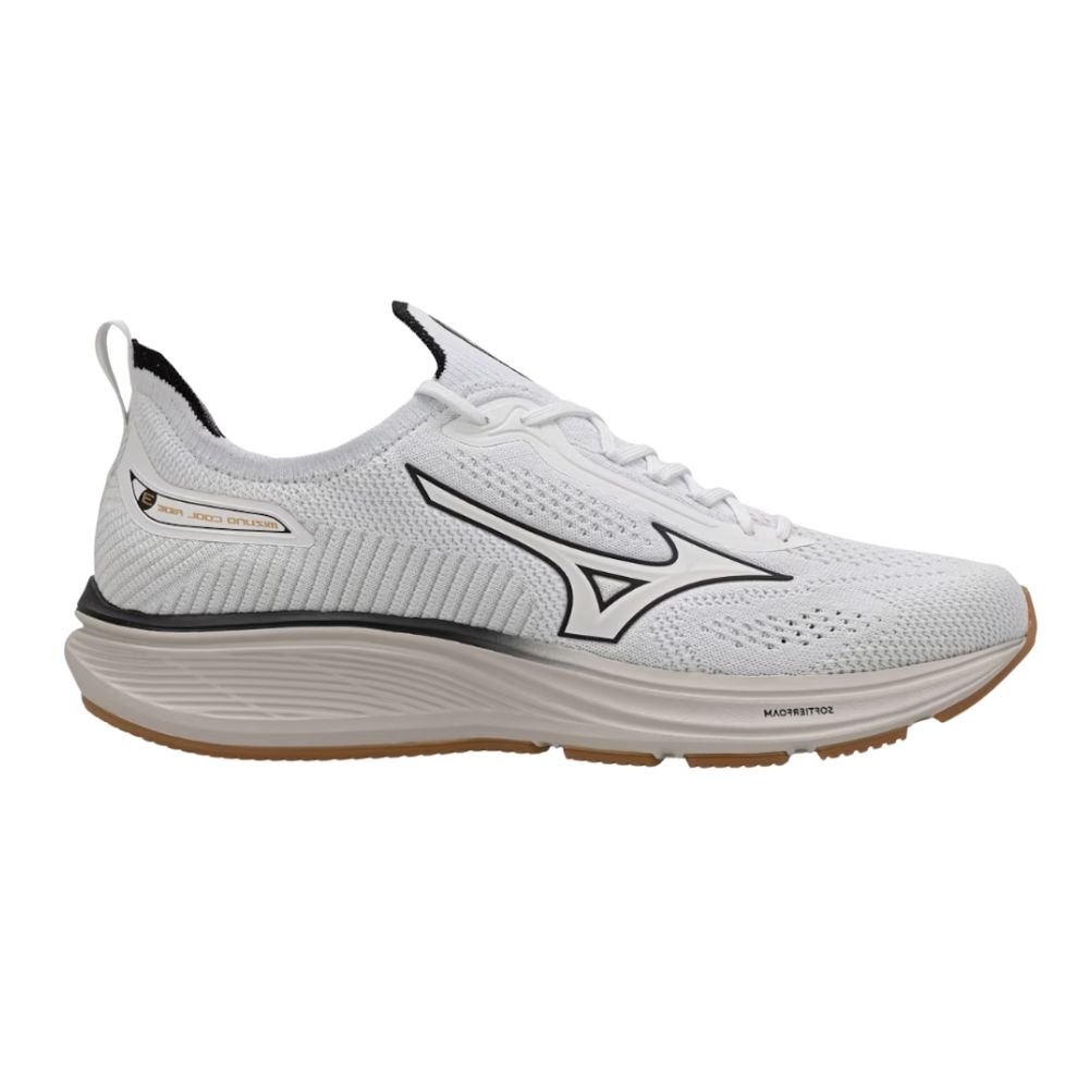 Tênis Corrida Masculino N°43 Mizuno Cool Ride 3 Branco E Preto (MP)