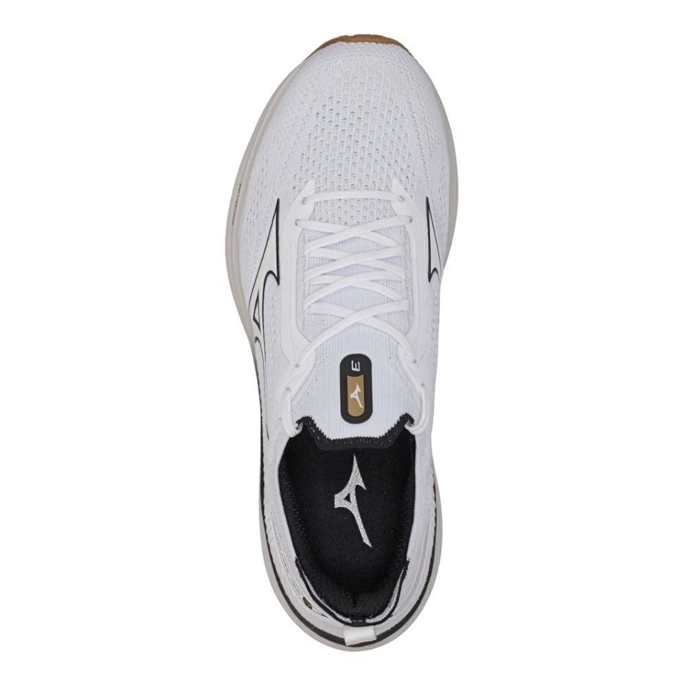 Tênis Corrida Masculino N°43 Mizuno Cool Ride 3 Branco E Preto (MP)