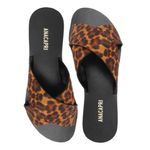 sandália rasteirinha feminina n°37 anacapri couro animal print (mp)