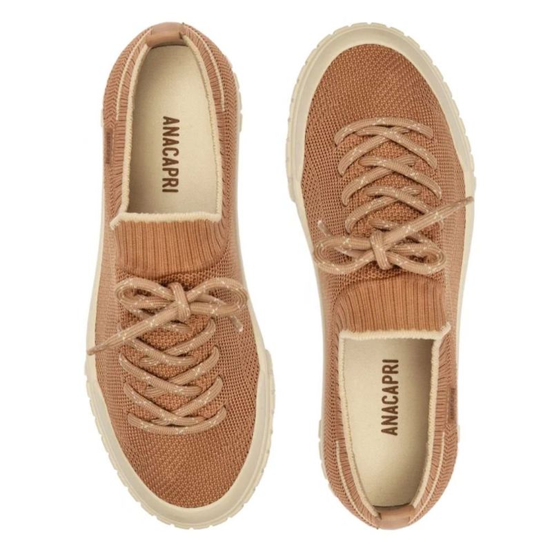 tênis casual feminino n°36 anacapri knit ale bege (mp)