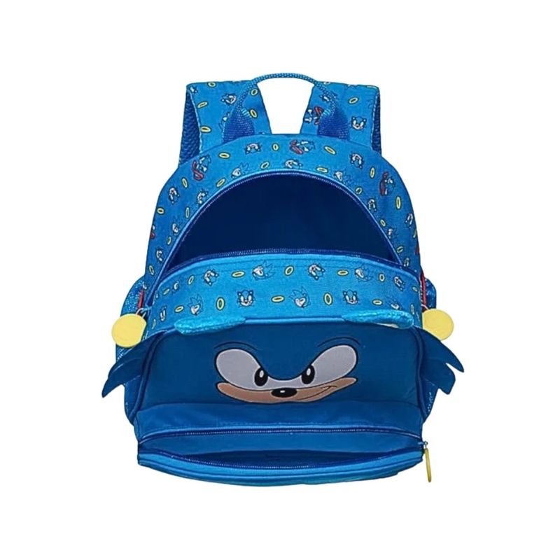 mochila escolar sonic tiny 12" 31cm azul (mp)