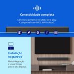 soundbar philips 2.0 60w hdmi-arc bluetooth 5.4 tab4000/78