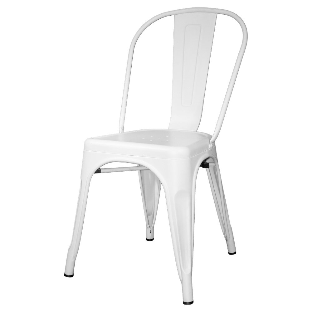 Cadeira Tolix Use Vintage Aço Branco (MP)