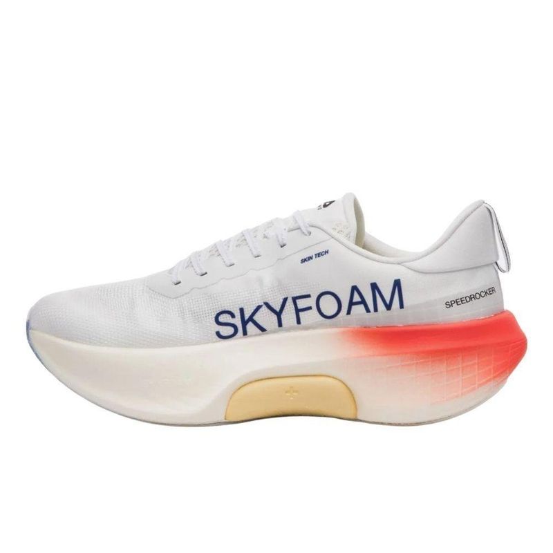 tênis de corrida masculino n° 39 fila speedrocker skyfoam branco e vermelho (mp)