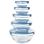 jogo de pote de vidro glass home azul 1806