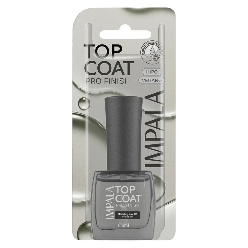 esmalte impala top coat pro finish blindagem 4d 8,8ml