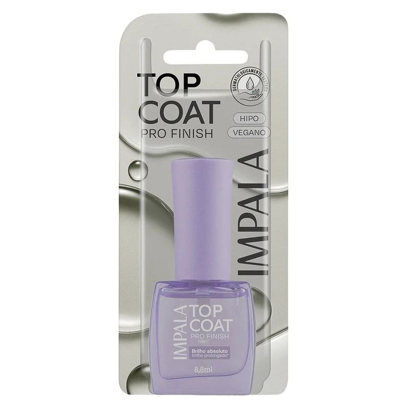 esmalte impala top coat pro finish brilho absoluto 8,8ml