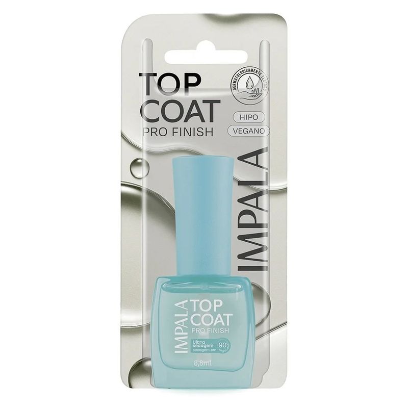 esmalte impala top coat pro finish ultra secagem 8,8ml