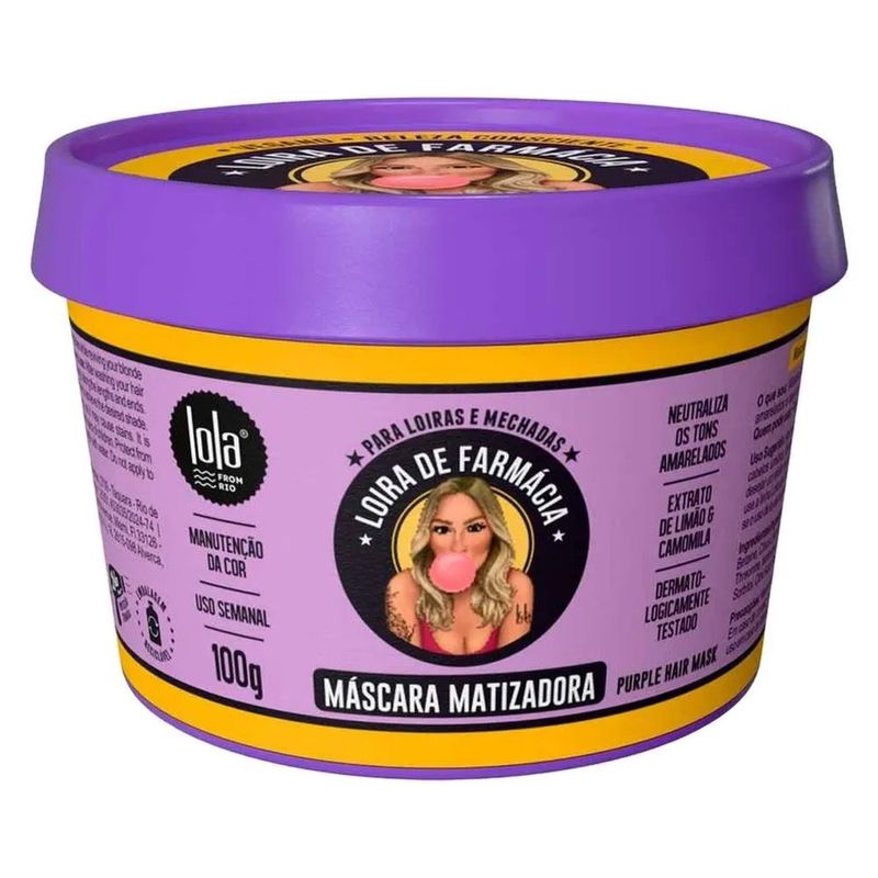 máscara matizadora lola from rio loira de farmácia 100g