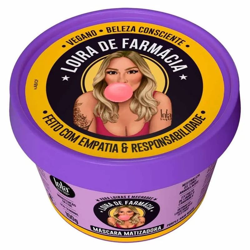 máscara matizadora lola from rio loira de farmácia 100g