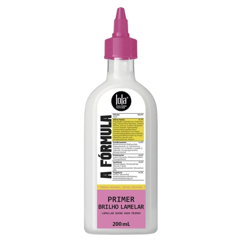 finalizador termoativado lola from rio a fórmula primer brilho lamelar 200ml