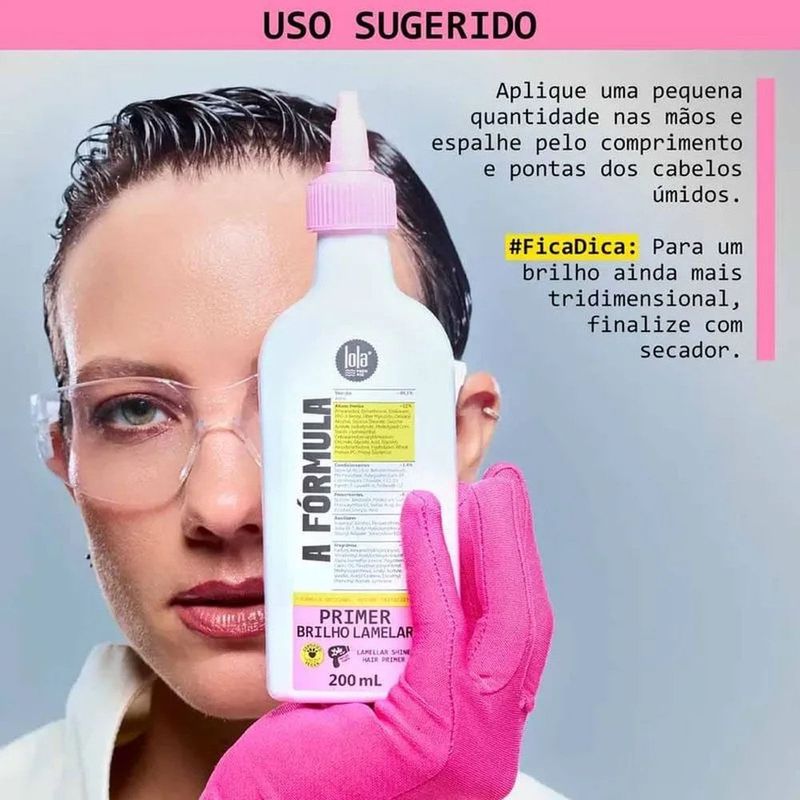 finalizador termoativado lola from rio a fórmula primer brilho lamelar 200ml