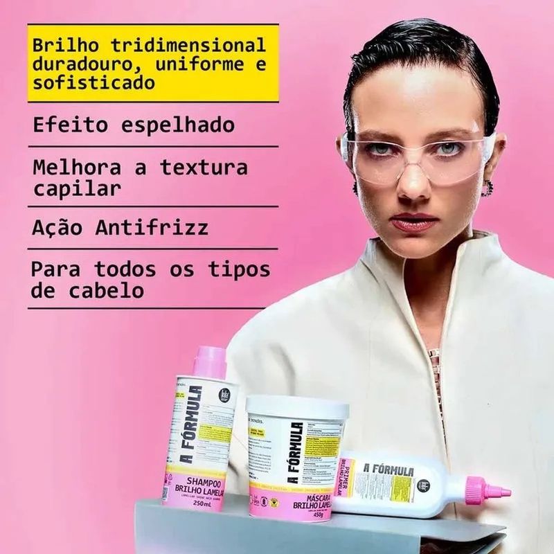 shampoo lola from rio a fórmula brilho lamelar 250ml
