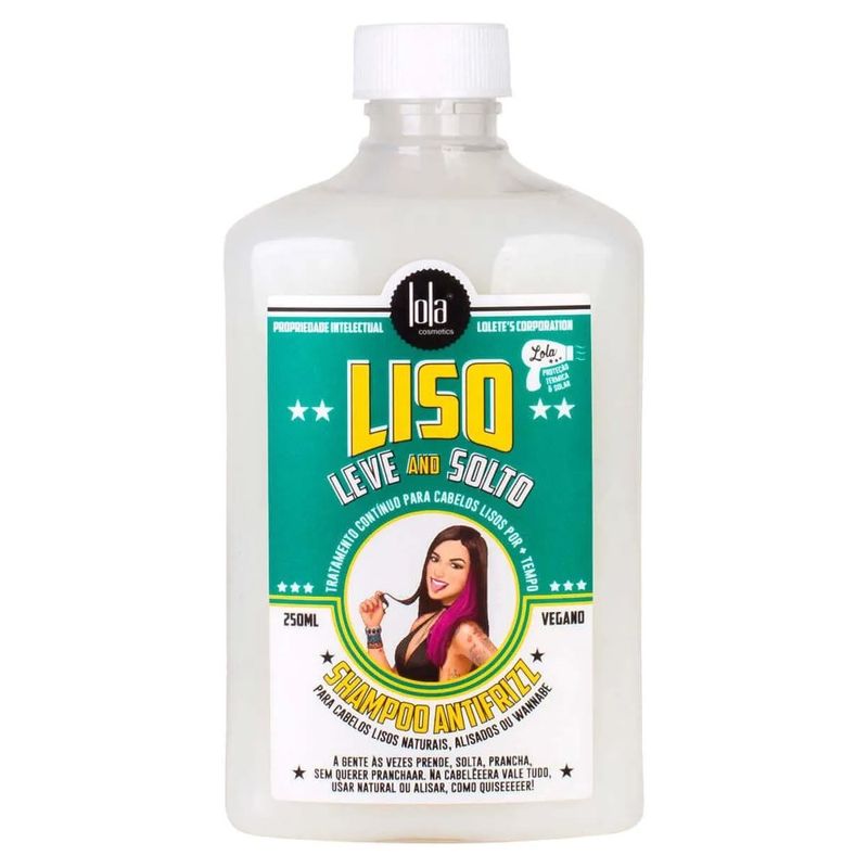 shampoo antifrizz liso leve and solto lola from rio 250ml
