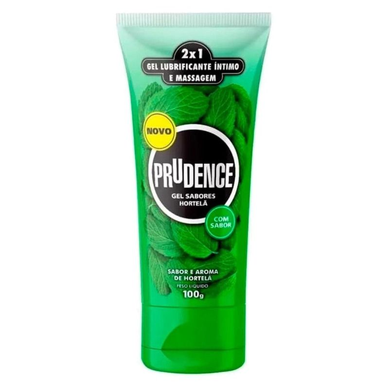 gel lubrificante íntimo prudence hortelã 100g