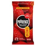 preservativo masculino lubrificado prudence cores e sabores morango 8 unidades