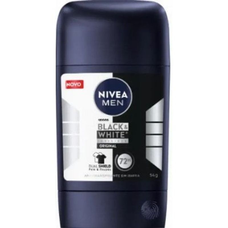desodorante antitranspirante nivea men black & white invisible original stick 54g