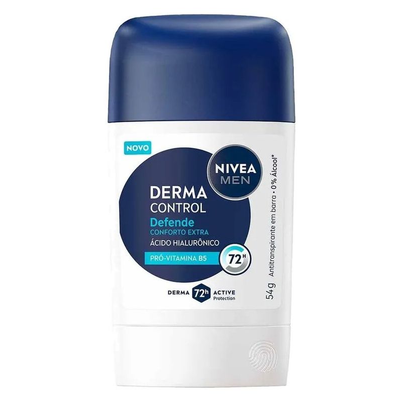desodorante antitranspirante nivea men derma control defende barra 54g