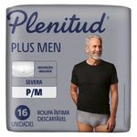 roupa íntima descartável plenitud plus man p/m 16 unidades