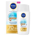 protetor solar facial nivea sun ultra light fluido diário uv face specialist fps70 cor média 40ml