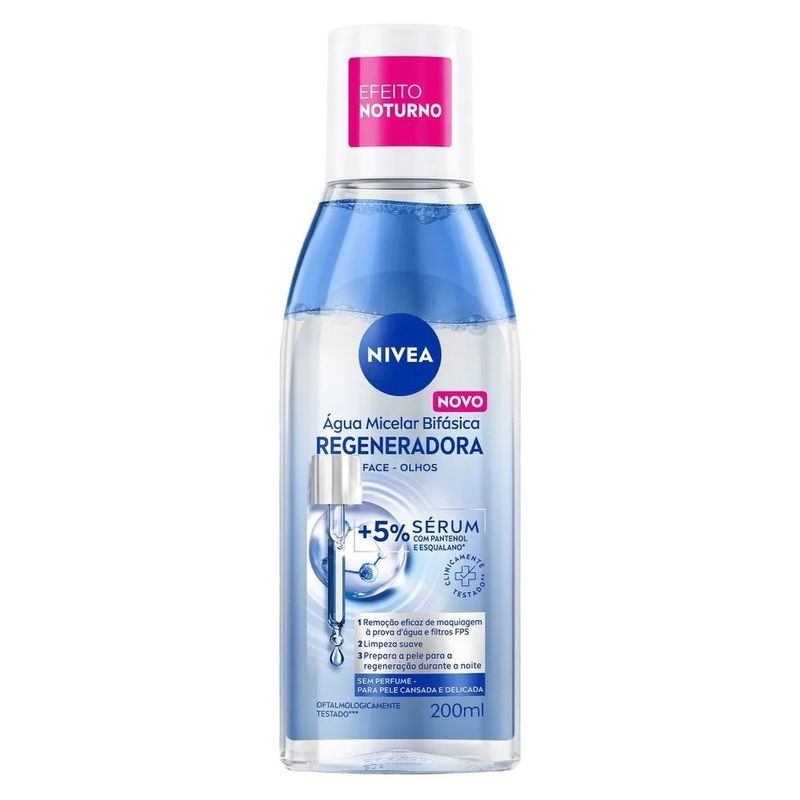 água micelar bifásica nivea regeneradora 200ml