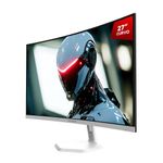 monitor gamer curvo pcyes quartzo q27 27" full hd 100hz branco pmgq27c100wg (mp)