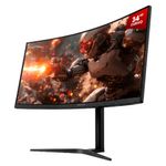 monitor gamer curvo pcyes z-max z34c 34" wqhd 165hz preto pmgz34c165bv (mp)