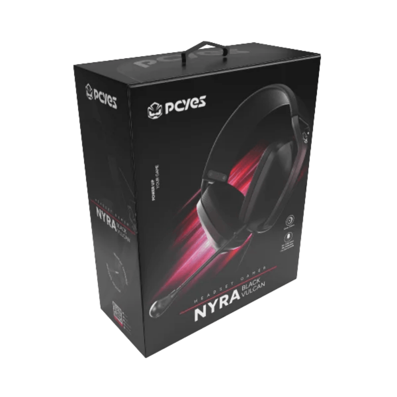 headset gamer pcyes nyra black com fio 3,5mm hgnybv preto (mp)