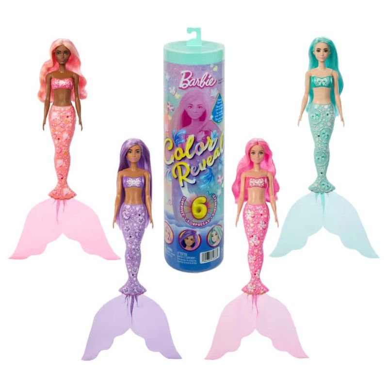 boneca barbie color reveal sereia azul sortido mattel jfv58