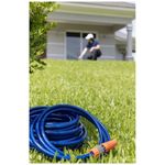 mangueira para jardim tramontina 25 metros pvc 3 camadas com esguicho regulável azul 79157250