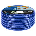 mangueira para jardim tramontina 25 metros pvc 3 camadas com esguicho regulável azul 79157250