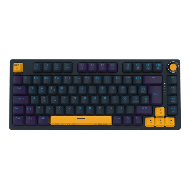 teclado gamer mecânico pcyes arkeum 75% sunset edition switch red akss75rbr (mp)