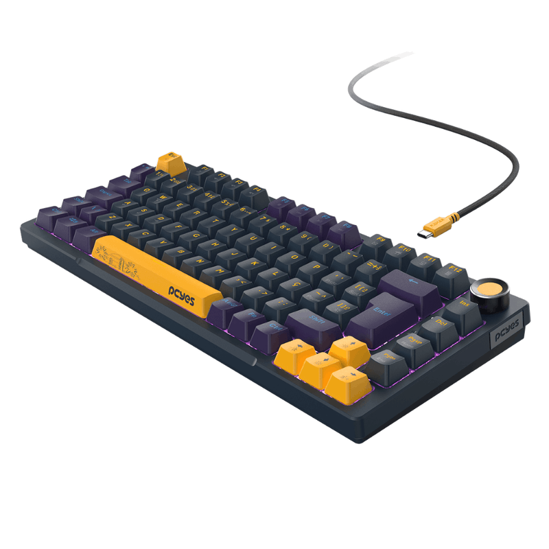 teclado gamer mecânico pcyes arkeum 75% sunset edition switch red akss75rbr (mp)