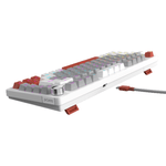 teclado gamer mecânico pcyes arkeum 75% white ghost switch red akwg75rbr (mp)