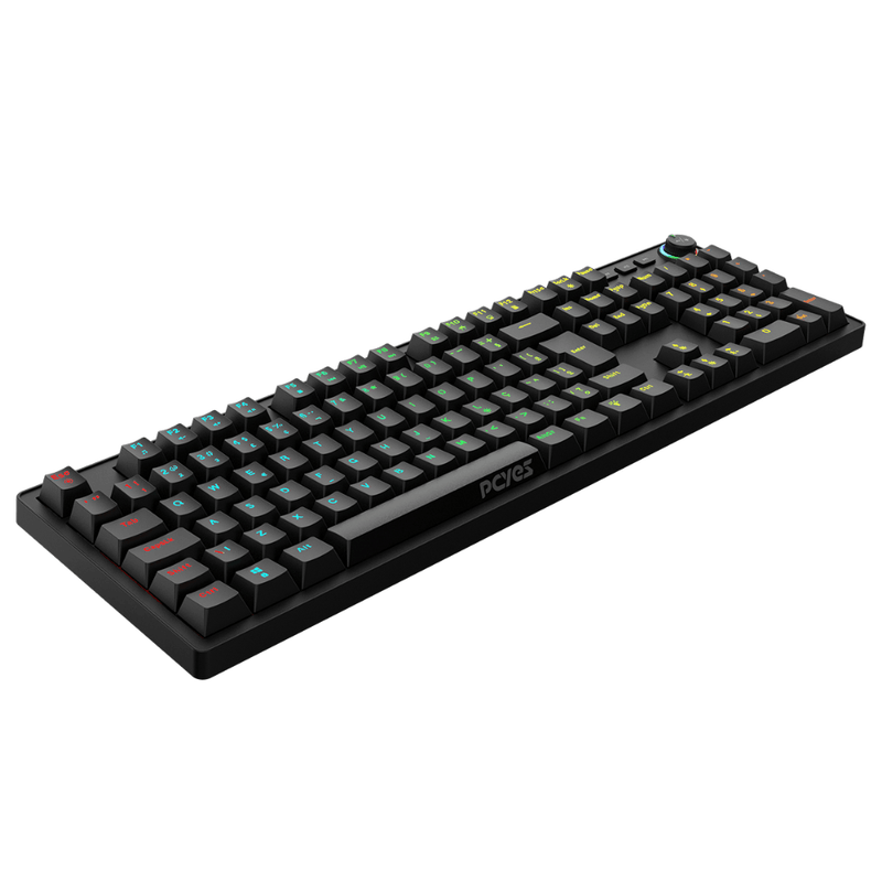teclado gamer mecânico pcyes zecky switch red black vulcan ptzkbvrd (mp)