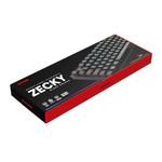 teclado gamer mecânico pcyes zecky switch red black vulcan ptzkbvrd (mp)