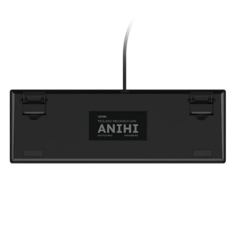 teclado gamer mecânico vinik 60% rgb switch red anihibkrd (mp)