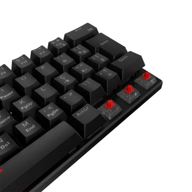 teclado gamer mecânico vinik 60% rgb switch red anihibkrd (mp)