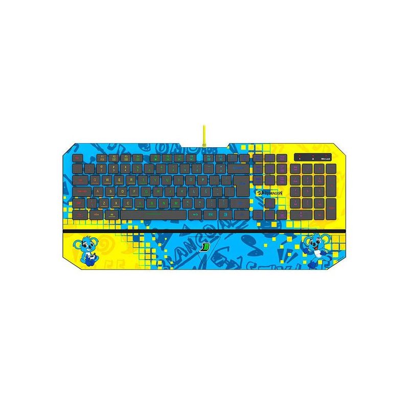 teclado gamer membrana redragon brancoala rgb b502rgb (mp)