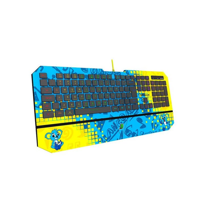 teclado gamer membrana redragon brancoala rgb b502rgb (mp)