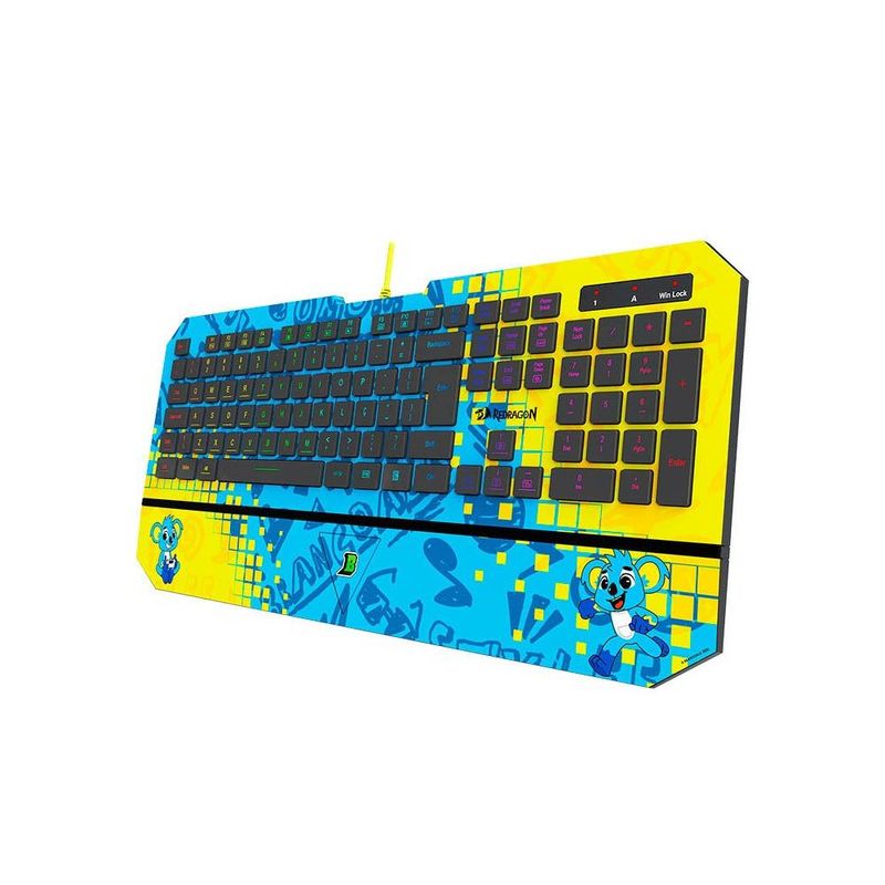 teclado gamer membrana redragon brancoala rgb b502rgb (mp)