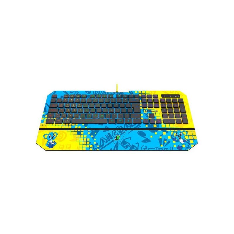 teclado gamer membrana redragon brancoala rgb b502rgb (mp)