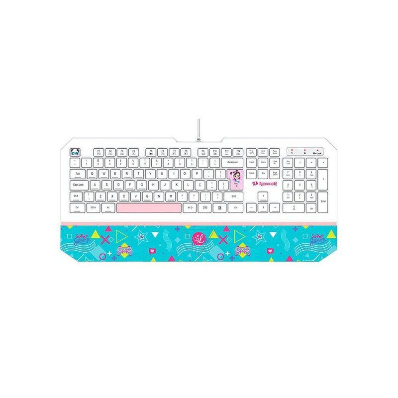 teclado gamer membrana redragon luluca rgb l502 (mp)