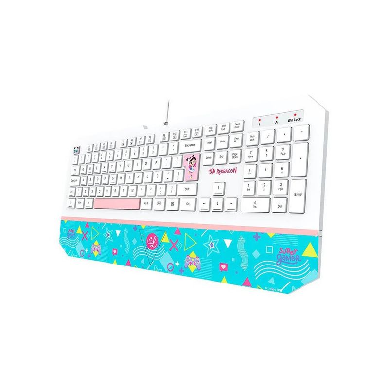 teclado gamer membrana redragon luluca rgb l502 (mp)