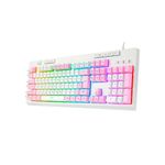 teclado gamer membrana redragon shiva rgb k512wp rosa e branco (mp)