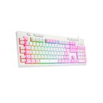 teclado gamer membrana redragon shiva rgb k512wp rosa e branco (mp)
