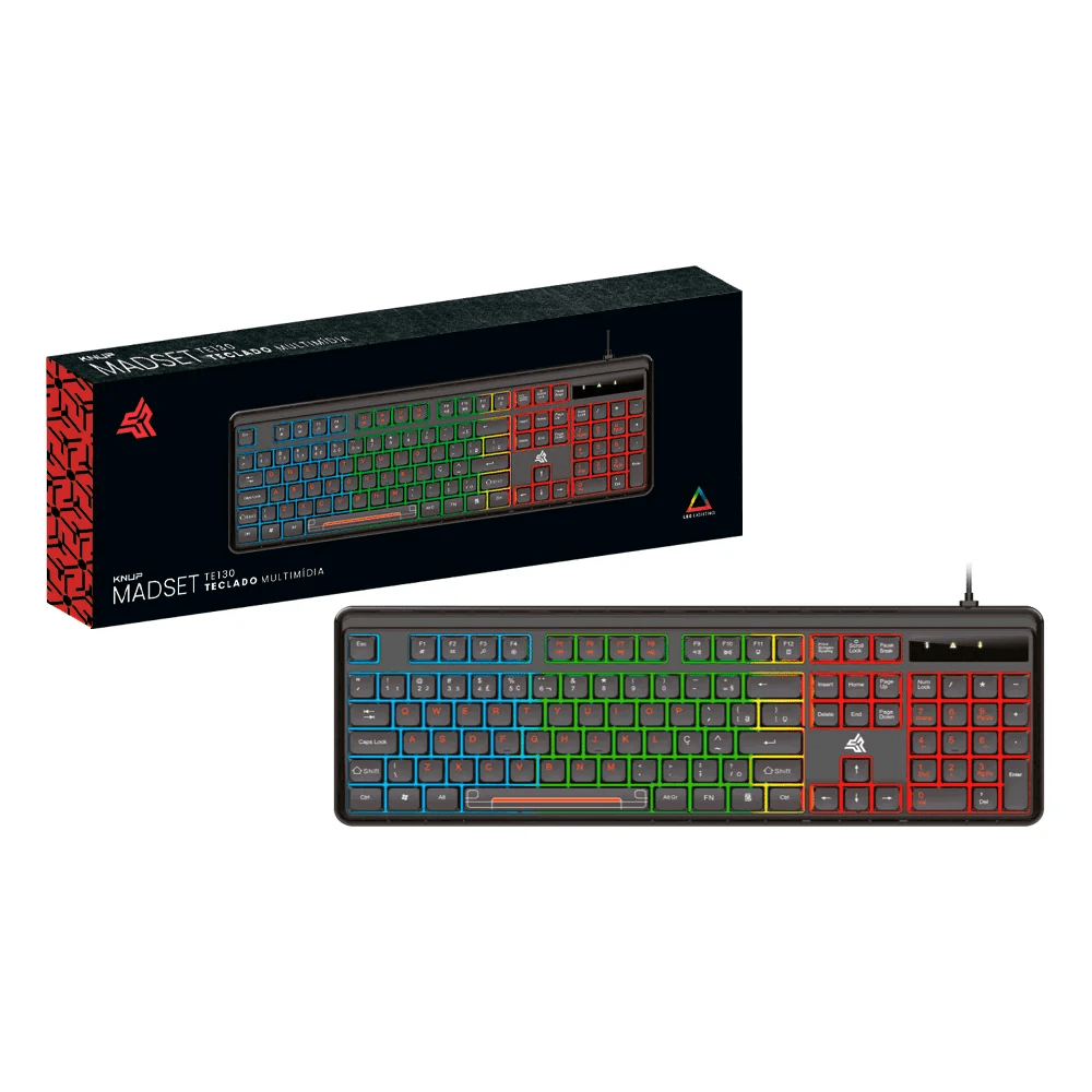 Teclado Gamer Multimídia Knup RGB KP-TE130 (MP)