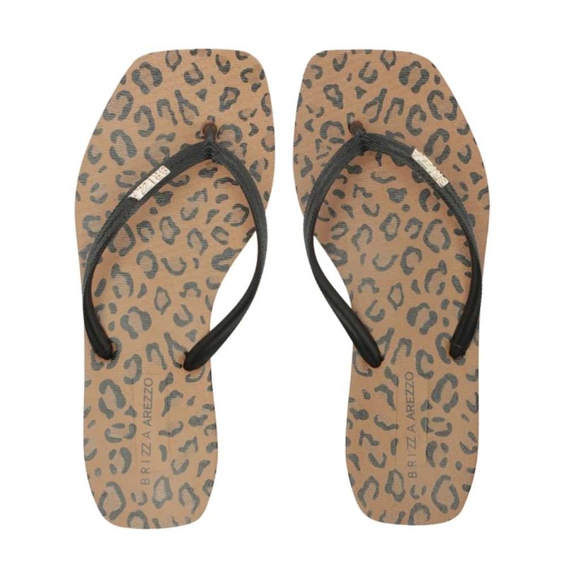 sandália feminina nº33/34 brizza arezzo square animal print (mp)