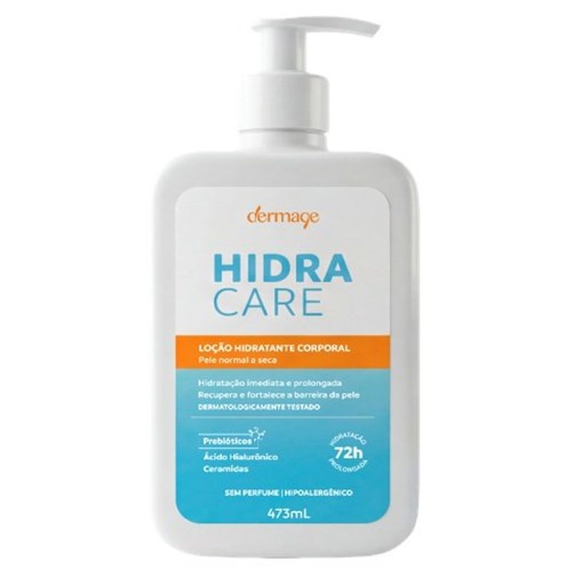 loção hidratante corporal hidracare dermage pele normal e seca 473ml