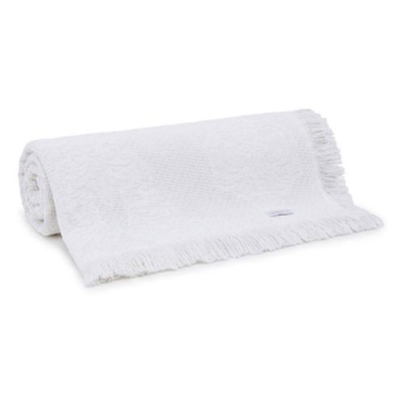 colcha solteiro buddemeyer com franja 160x230cm branco (mp)